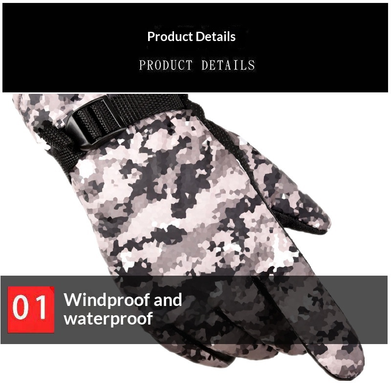 Guanti da sci da uomo Boy Boy con pile, cotone, caldi, per studenti, ciclismo, antifreddo, moto, vendita all'ingrosso invernale, commercio estero,_voghion.com