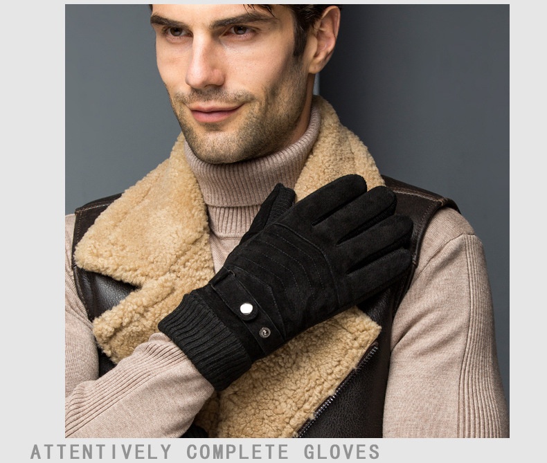 Guanti da motociclista invernali da uomo in vera pelle di maiale, resistenti al freddo, con touchscreen, foderati in pile spesso e caldi_voghion.com