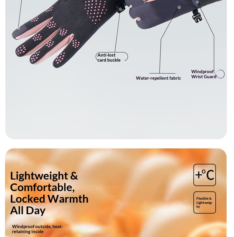 Guanti invernali caldi Boy Boy per donna e uomo, compatibili con touchscreen, antivento, resistenti all'acqua, foderati in pile, spessi_voghion.com