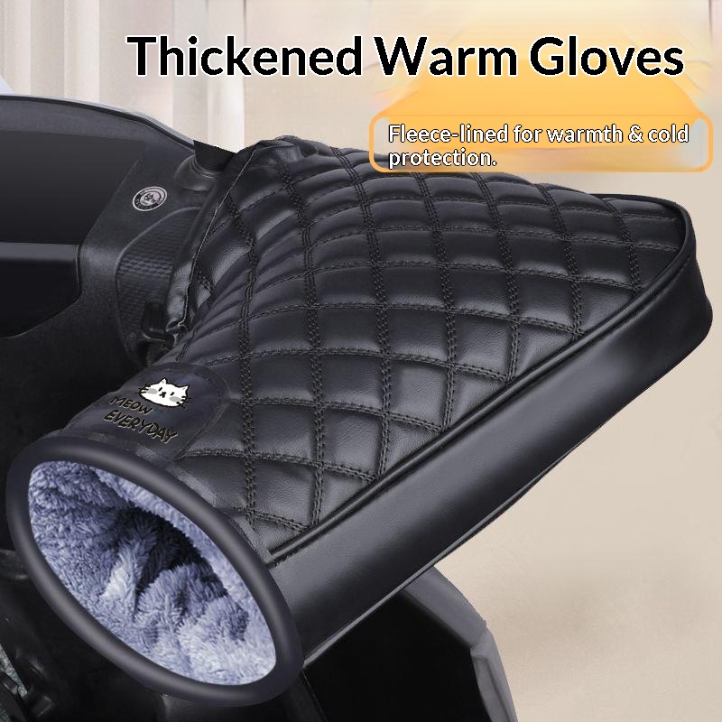 Coprimanubrio per bici elettrica Boy Boy Guanti da moto invernali foderati in pile, caldi, antivento, impermeabili, antifreddo_voghion.com