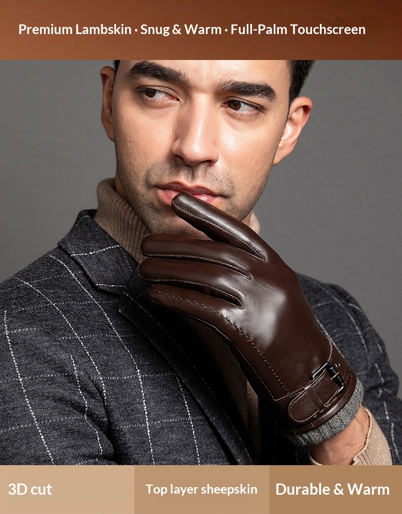 Boy Boy Boy Vera Pelle per Uomo, Autunno e Inverno, Foderato in Pile, Caldo, Ispessito, Guida, Equitazione, Affari, Regalo, Primo Strato_voghion.com