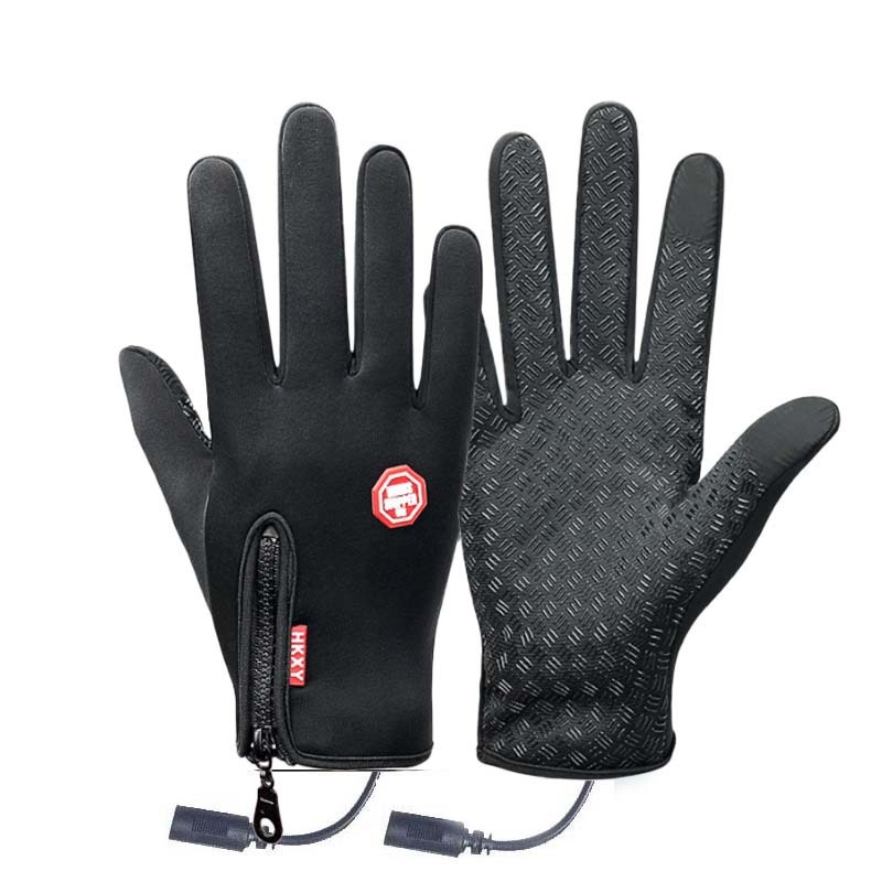 Gants chauffants d'hiver pour homme et femme, doublés polaire, chauds, imperméables au froid et au vent, avec port USB, pour la conduite, le vélo et les activités de plein air. Compatibles avec les écrans tactiles._voghion.com