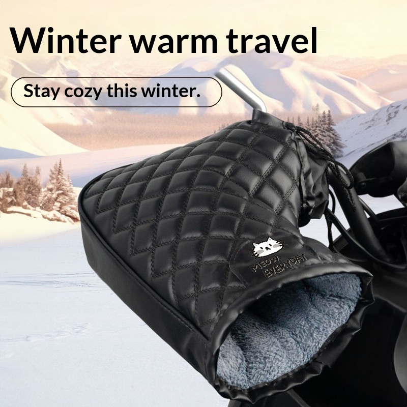 Coprimanubrio per bici elettrica Boy Boy Guanti da moto invernali foderati in pile, caldi, antivento, impermeabili, antifreddo_voghion.com