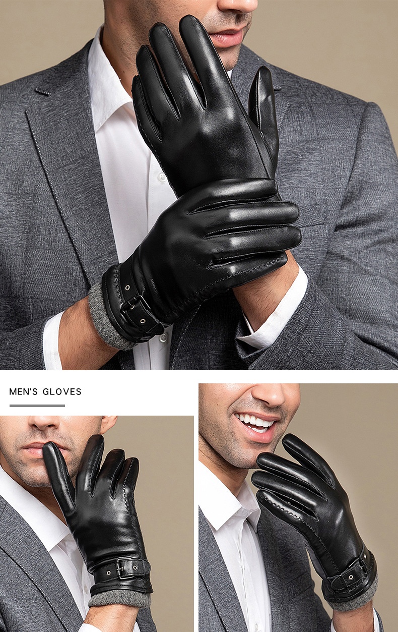 Boy Boy Boy Vera Pelle per Uomo, Autunno e Inverno, Foderato in Pile, Caldo, Ispessito, Guida, Equitazione, Affari, Regalo, Primo Strato_voghion.com