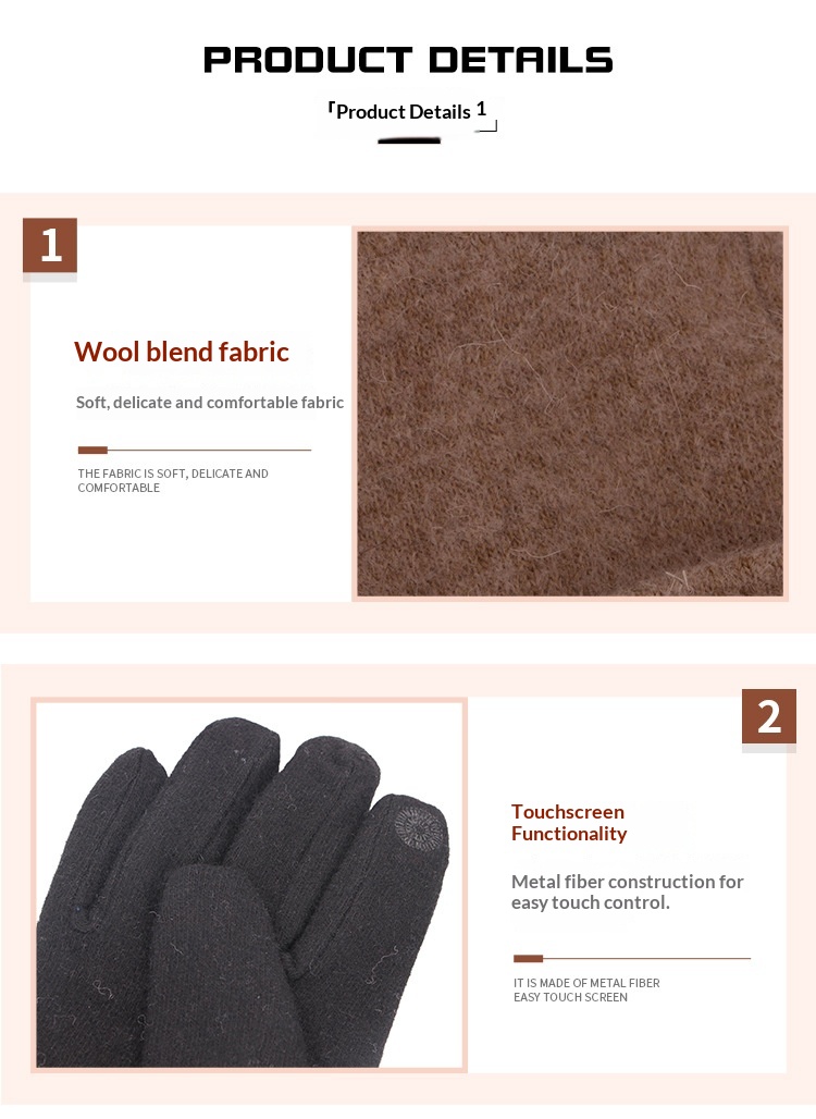 boy Boy Boy Men's Wool Autumn Winter New Touchscreen Fleece Lined Thickened Warm Cycling Wholesale Cashmere Gloves Men_voghion.com