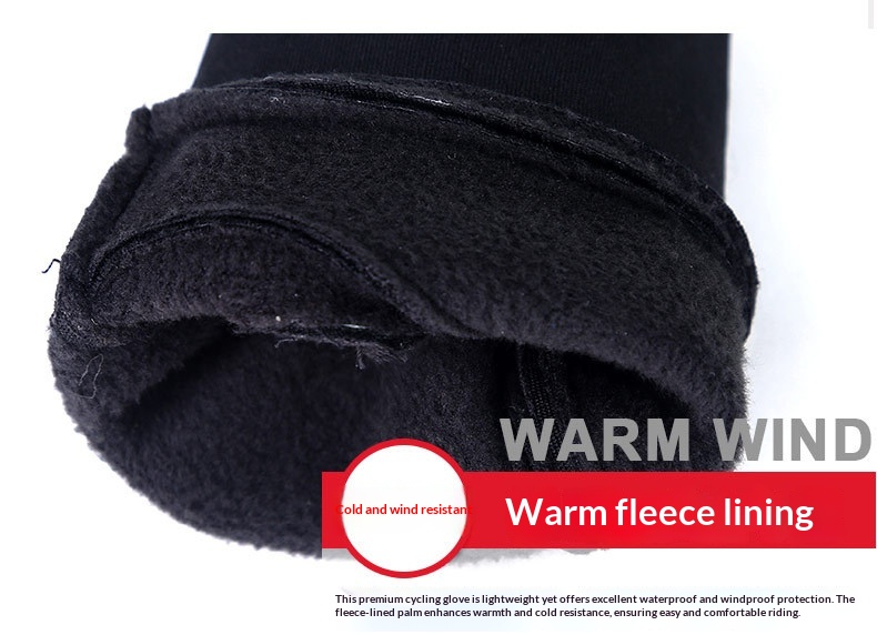 boy Boy Boy Touchscreen Outdoor With Fleece For Men, Running, Windproof, Sports, Cycling, Full Finger, Winter Mountaineering,_voghion.com