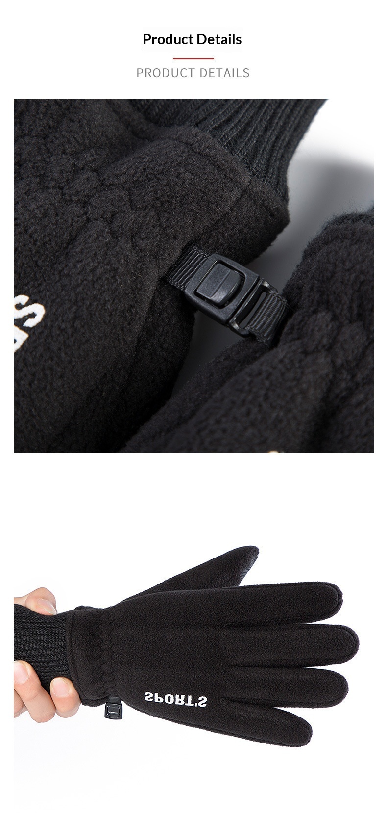 Jungen-Handschuhe, Herren, Polar-Fleece, Winter, Fleece-gefüttert, verdickt, winddicht, kältebeständig, für Outdoor-Aktivitäten wie Reiten und Sport, Touchscreen-kompatibel_voghion.com