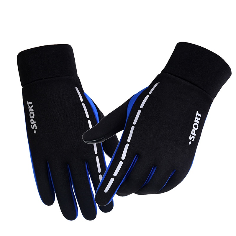 boy Boy Boy Touchscreen Outdoor With Fleece For Men, Running, Windproof, Sports, Cycling, Full Finger, Winter Mountaineering,_voghion.com