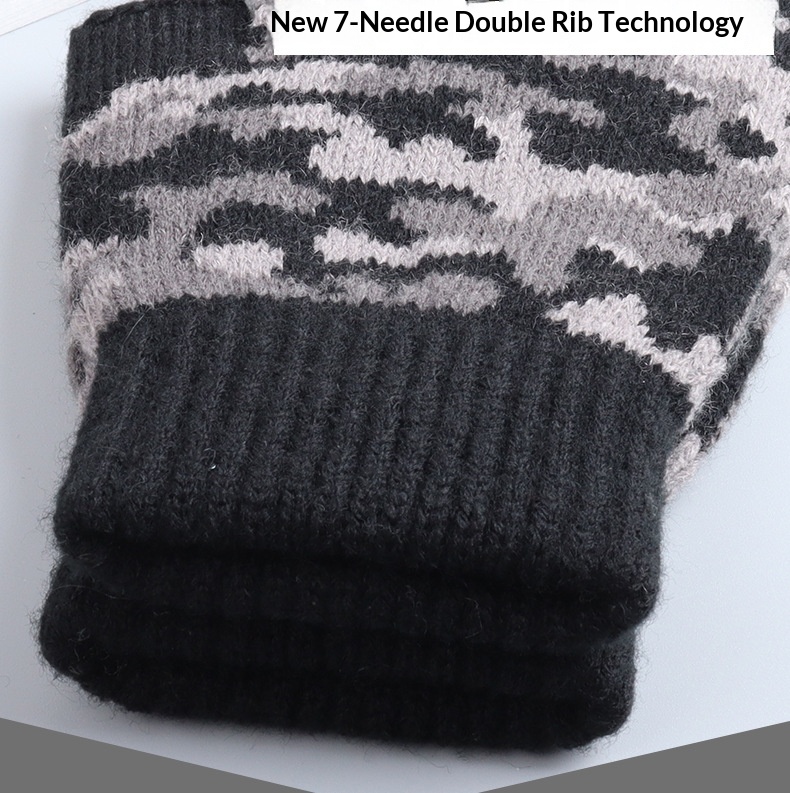 Neue Camouflage-Halbfingerhandschuhe für Herren, Winterhandschuhe für Damen, Büro und Studenten, kältebeständige Touchscreen-Handschuhe für den Außenbereich_voghion.com