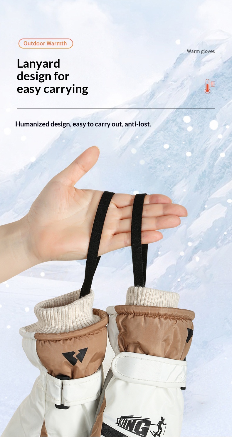 Guanti da sci invernali da donna Boy Boy, caldi, touchscreen, antifreddo, adatti per giocare sulla neve, resistenti all'acqua, spessi, foderati in pile, per ciclismo,_voghion.com