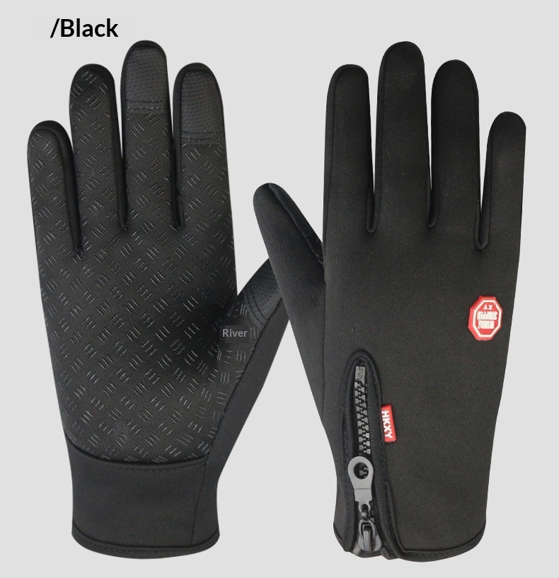 boy Boy Boy With Zipper Design Outdoor Cycling Gloves For Men Winter Women Riding Touchscreen Motorcycle Waterproof Warm_voghion.com