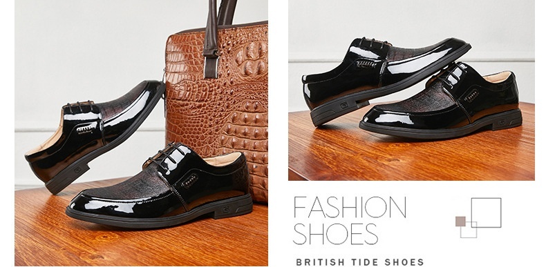 Voyage Printemps Été Nouvelles Affaires Formelles Décontractées Semelle souple Derby britannique à lacets Chaussures de mariage pour hommes en cuir_voghion.com