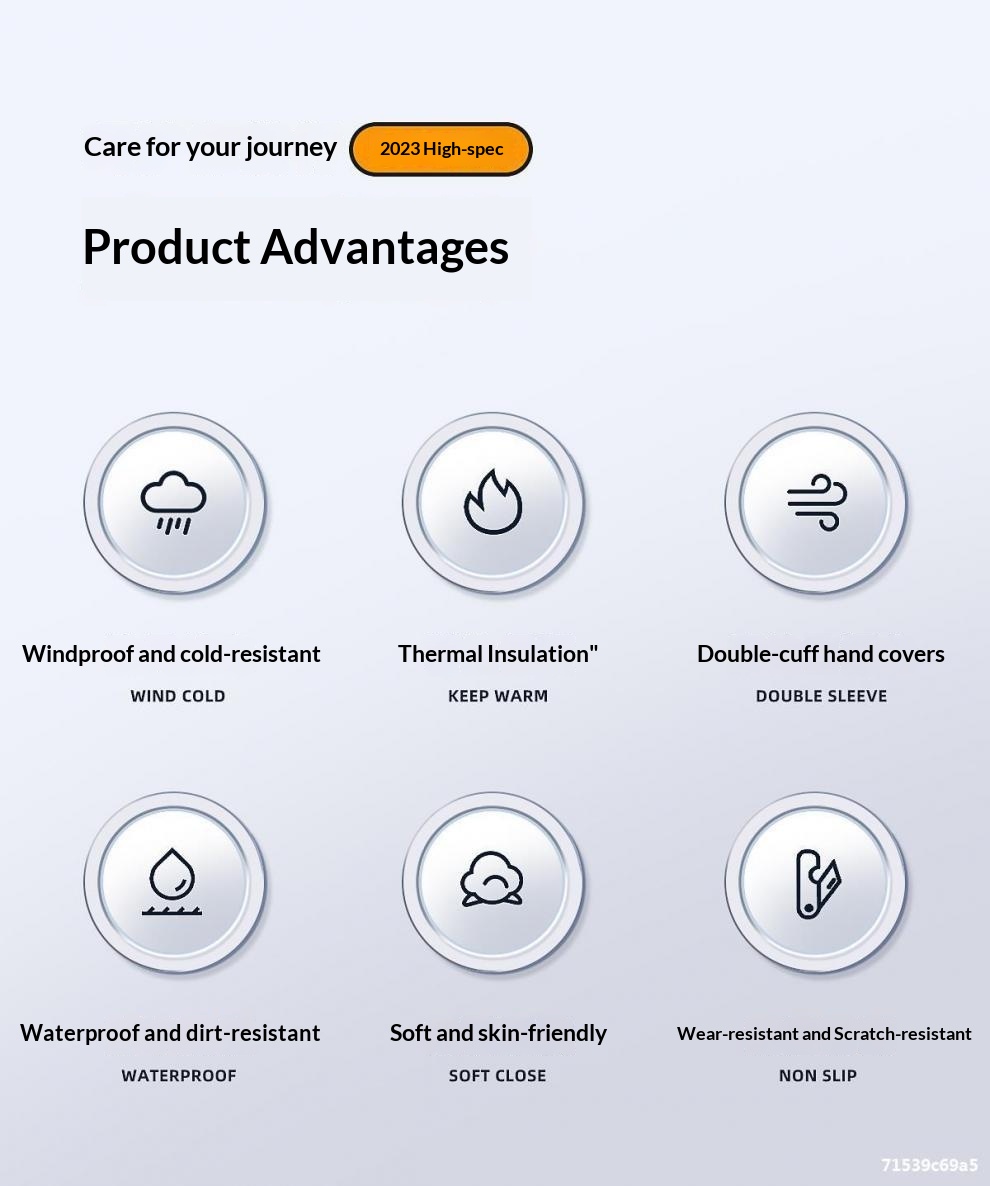 Gants de guidon d'hiver chauds et coupe-vent en coton épais pour motos électriques, pour hommes et femmes._voghion.com