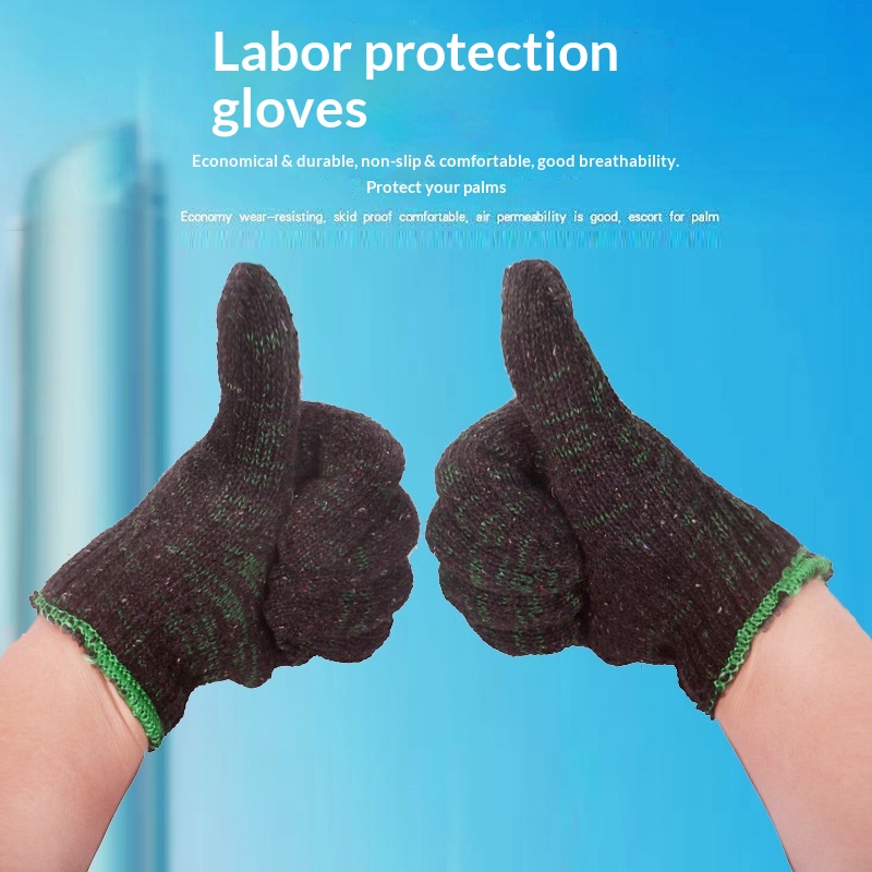 Guanti da lavoro in filato di cotone per uomo, taglia unica, resistenti e spessi, all'ingrosso, invernali_voghion.com