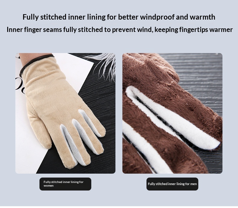 Boy Boy Boy Cross-Border Herren-Reithandschuhe aus echtem Leder, warm, mit Lammfell gefüttert, winddicht und kältebeständig – Hersteller_voghion.com