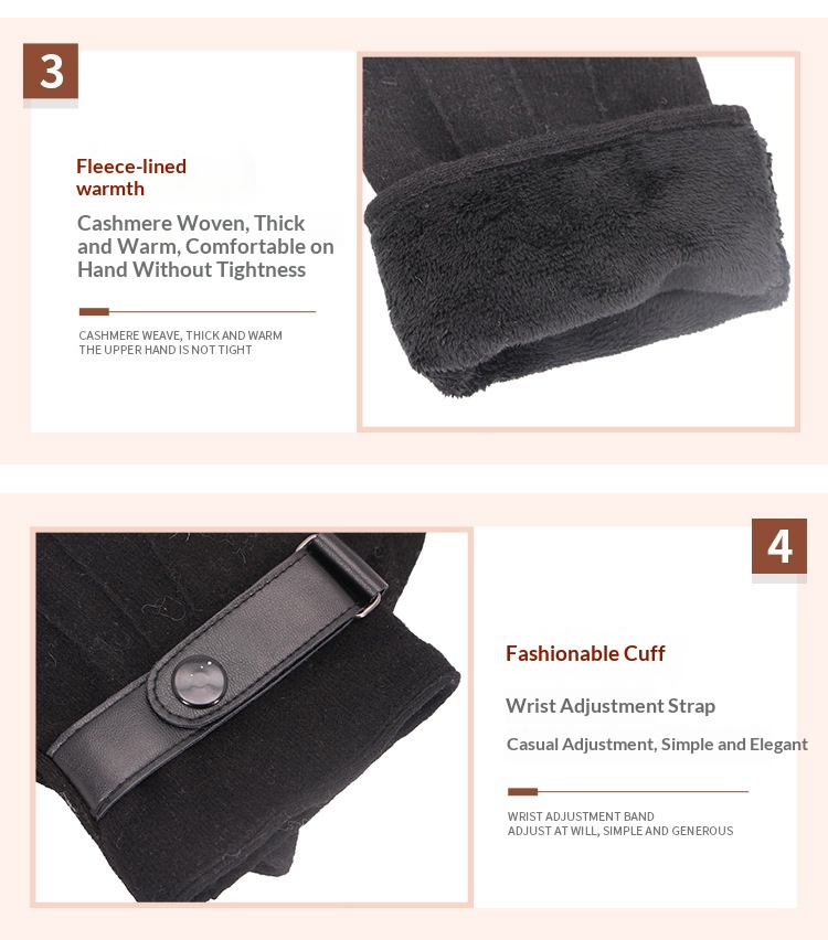 boy Boy Boy Men's Wool Autumn Winter New Touchscreen Fleece Lined Thickened Warm Cycling Wholesale Cashmere Gloves Men_voghion.com