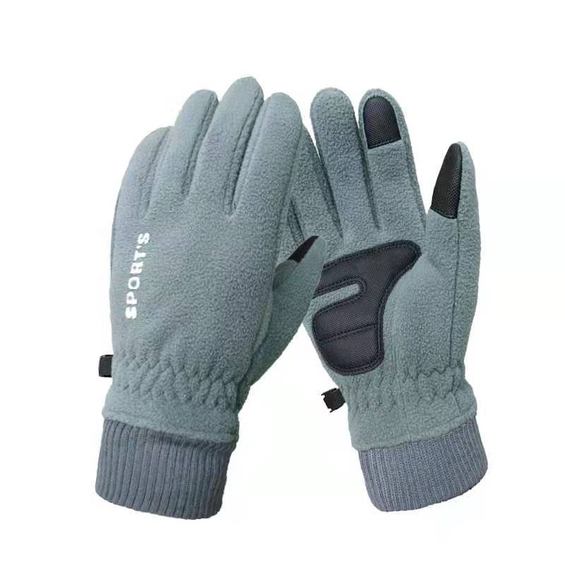 Jungen-Handschuhe, Herren, Polar-Fleece, Winter, Fleece-gefüttert, verdickt, winddicht, kältebeständig, für Outdoor-Aktivitäten wie Reiten und Sport, Touchscreen-kompatibel_voghion.com