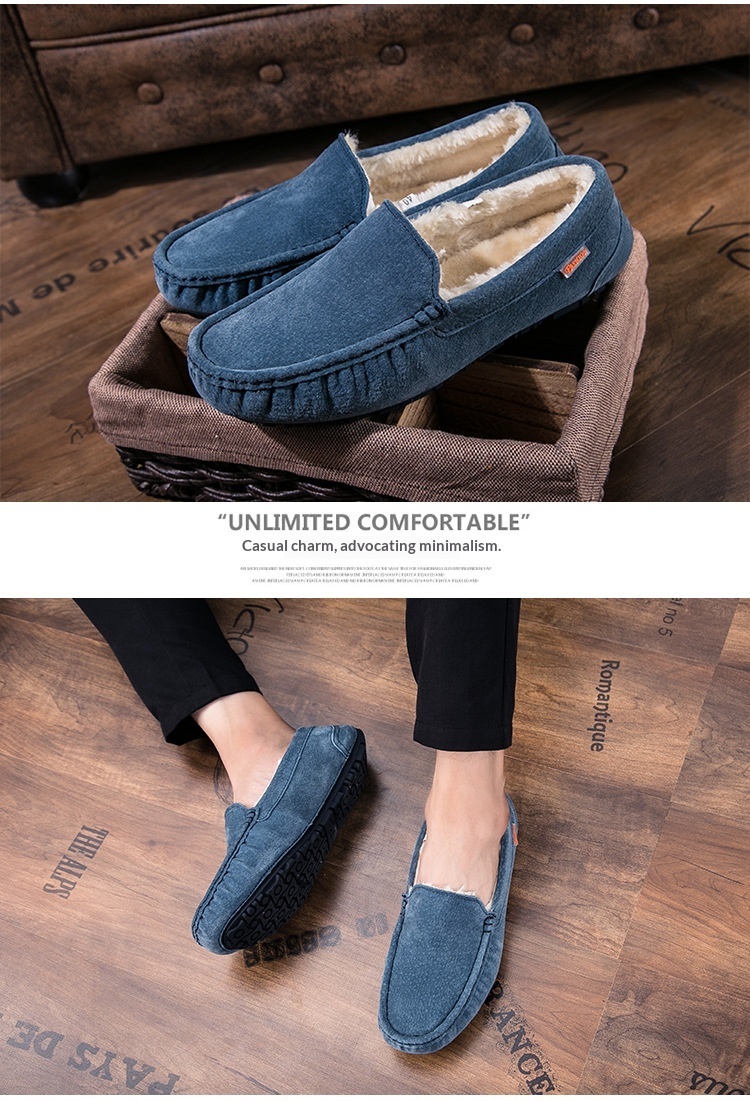 Voyage 501-3 Winter Heren Loafers Katoenen Driving Lage Mid-mouth Instappers Fleecegevoerde Warme Platte Casual Leren Schoenen_voghion.com