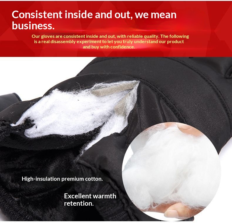 boy Boy Boy Down Cotton Winter Warm Motorcycle Riding Waterproof Cold-proof Fleece-lined Thickened Outdoor Ski Gloves Men_voghion.com