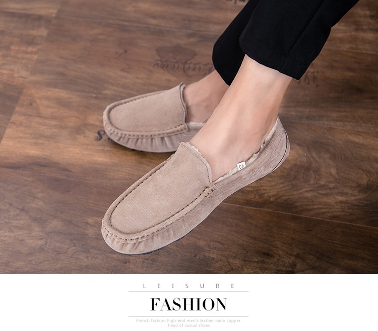 Voyage 501-3 Winter Heren Loafers Katoenen Driving Lage Mid-mouth Instappers Fleecegevoerde Warme Platte Casual Leren Schoenen_voghion.com