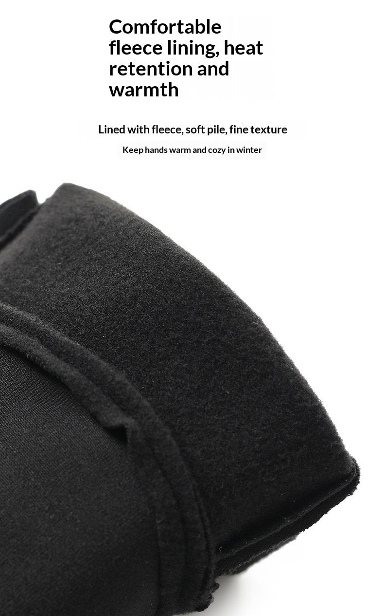 Herren Q363 Winterhandschuhe für Outdoor-Sportarten, dünn mit Fleece gefüttert, für Radfahren, Touchscreen, kältebeständig, wasserabweisend, kältebeständig, wasserabweisend_voghion.com