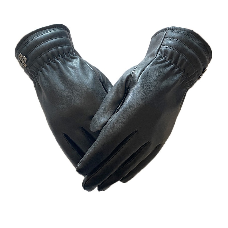 boy Boy Boy Wholesale Men's Gloves Winter Outdoor Riding Motorcycle Women's Washable Leather Touchscreen Warm Windproof Fleece In_voghion.com