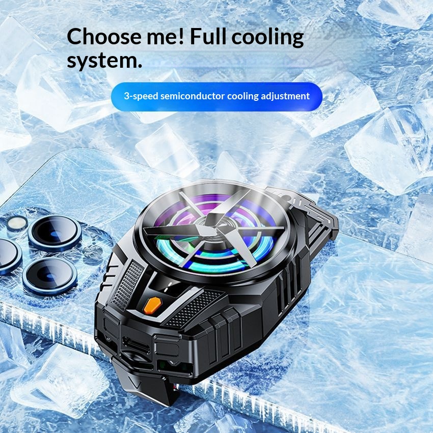 Digitex Nuovo X115 Dispositivo di Raffreddamento per Telefono Semiconduttore Raffreddamento a Tre Velocità Gaming E-Sport Streaming Live Universale Stesso Modello_voghion.com