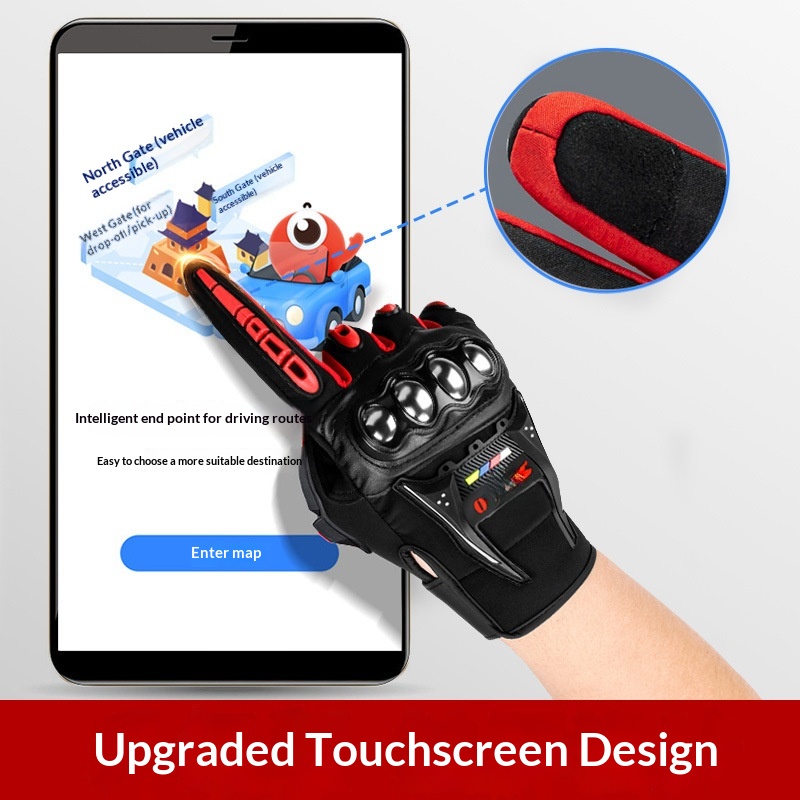 boy Boy Boy Men's Winter Motorcycle Riding Gloves, Cold-Proof, Warm, Rider, Off-Road, Anti-Slip, All-Season, Women's Half Gloves_voghion.com