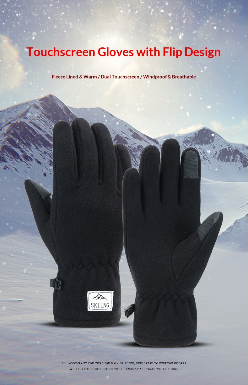 Herren-Winterhandschuhe für Radfahren, Outdoor-Sportarten, kältebeständig, wasserdicht, warm, volle Finger, geeignet für Erwachsene, Skifahren, Autofahren, Touchscreen_voghion.com
