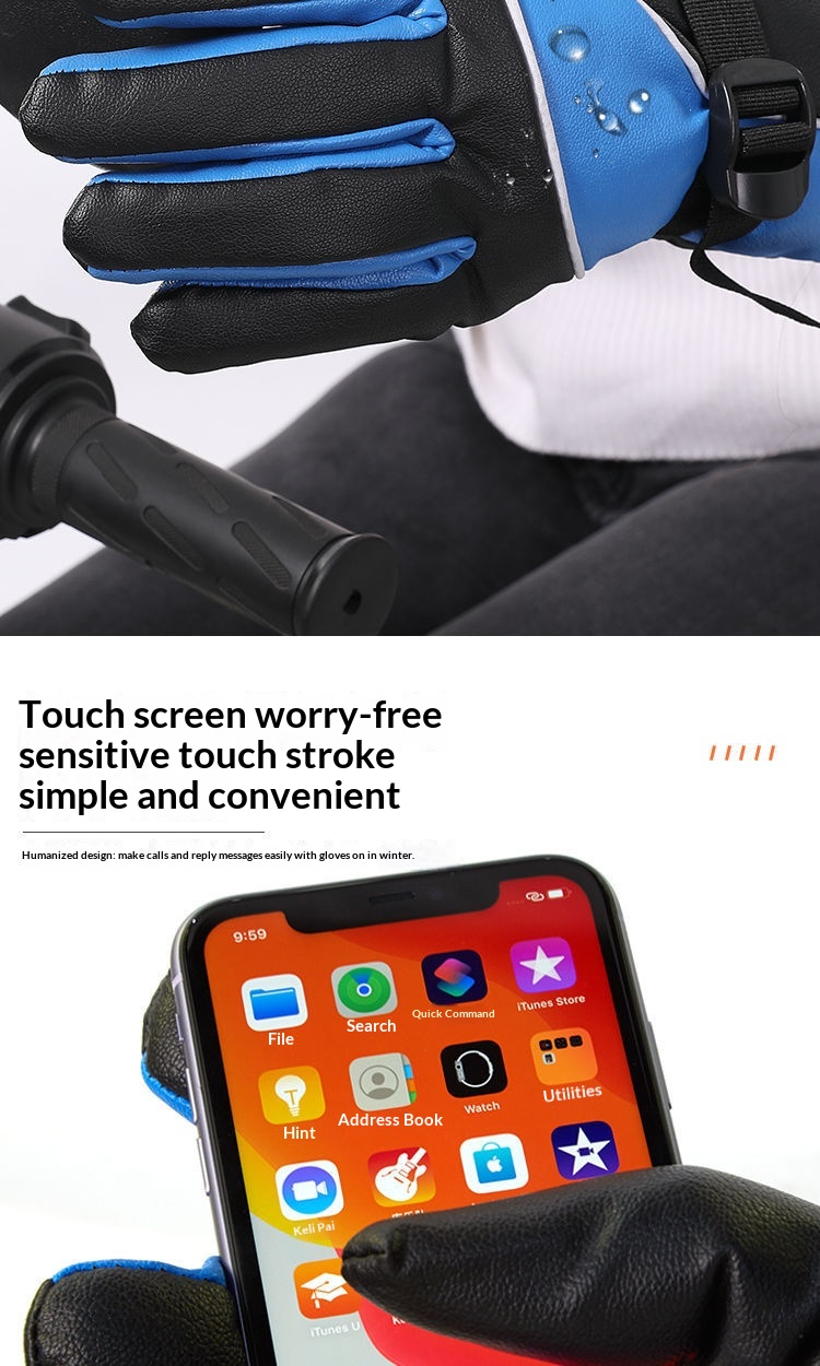 garçon Garçon Garçon Véhicule électrique Moto Recharge Gants chauffants auto-chauffants Chauffe-mains Housses de guidon Conduite Chaud Hiver M_voghion.com
