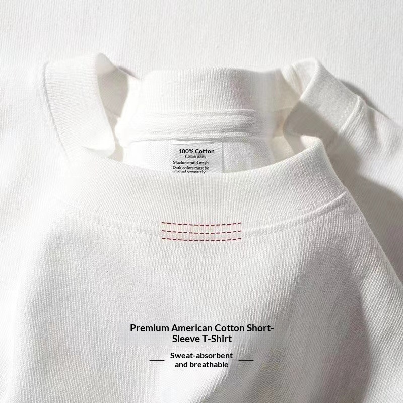 ragazzo Ragazzo Maglietta da lavoro in puro cotone pesante da 300 g, uniforme da uomo, pubblicità, corta, stampata all'ingrosso, tinta unita, mezza manica_voghion.com