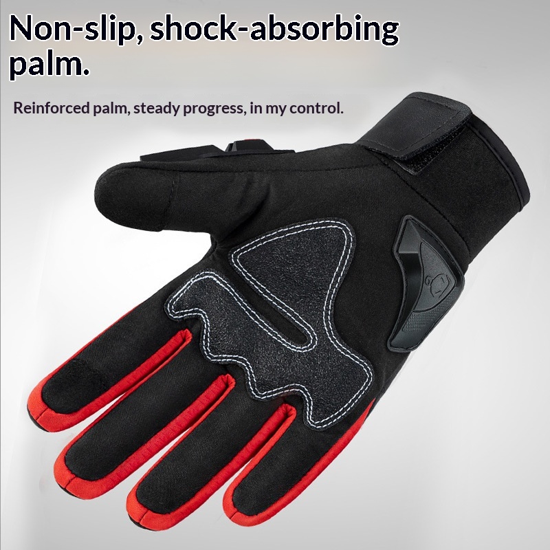 boy Boy Boy Men's Winter Motorcycle Riding Gloves, Cold-Proof, Warm, Rider, Off-Road, Anti-Slip, All-Season, Women's Half Gloves_voghion.com