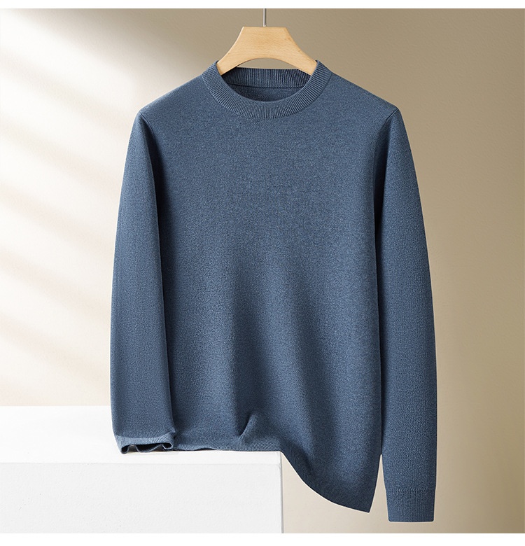 boy Boy Boy Boy Boy Parson Dragon Autumn Winter Round Neck Pullover Thickened Warm Versatile Men's Wool Sweater Slim Fit Base Layer_voghion.com