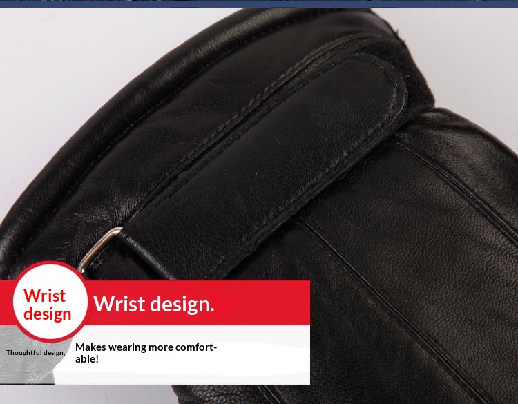 Guanti da moto invernali caldi da uomo, in pelle, spessi, in lana, antivento, in cotone freddo_voghion.com