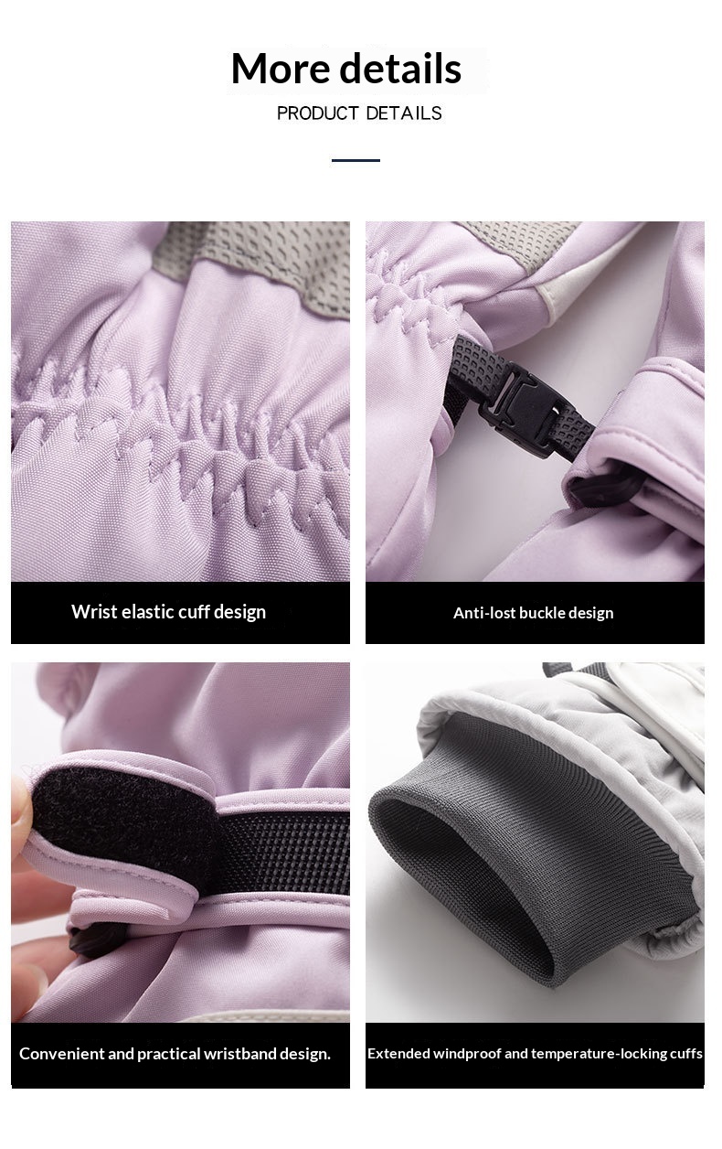 boy Boy Boy Ski Winter Warmth Cold Protection Thickened Anti-Slip Splash-Proof Outdoor Mountaineering Cycling Touchscreen Thermal_voghion.com