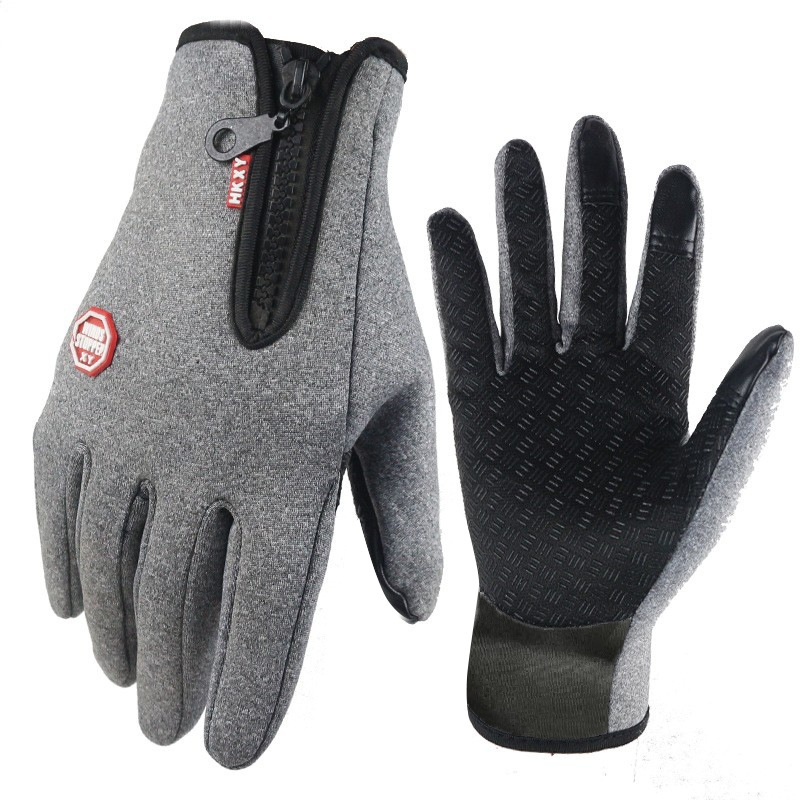 boy Boy Boy With Zipper Design Outdoor Cycling Gloves For Men Winter Women Riding Touchscreen Motorcycle Waterproof Warm_voghion.com