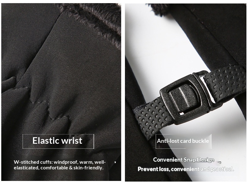 Herren-Handschuhe aus dickem Fleece, warm, winddicht, kalt und wasserdicht, ideal für Fahrer, Lieferfahrer und Radfahrer. Herbst/Winter_voghion.com