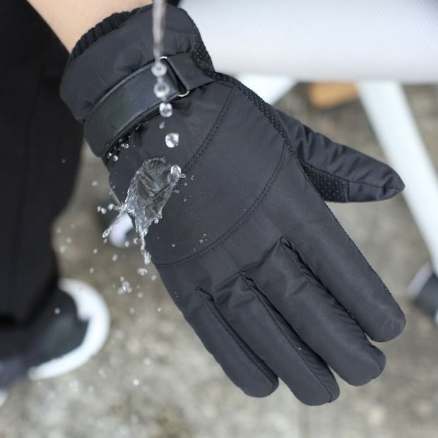 boy Boy Boy Down Cotton Winter Warm Motorcycle Riding Waterproof Cold-proof Fleece-lined Thickened Outdoor Ski Gloves Men_voghion.com