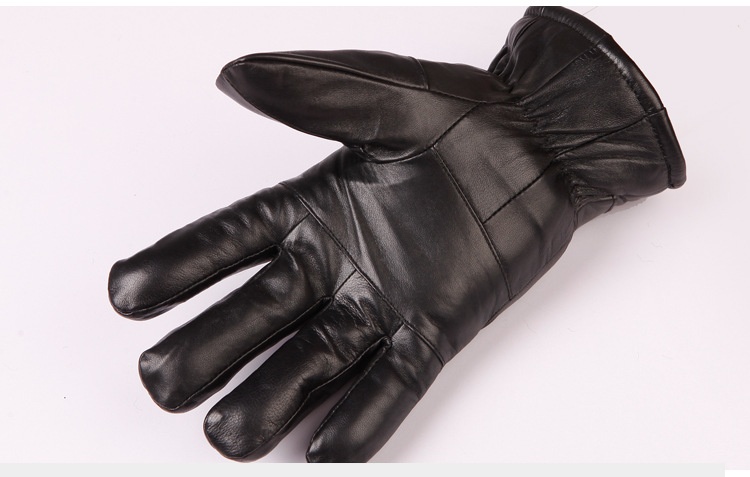 Guanti da moto invernali caldi da uomo, in pelle, spessi, in lana, antivento, in cotone freddo_voghion.com