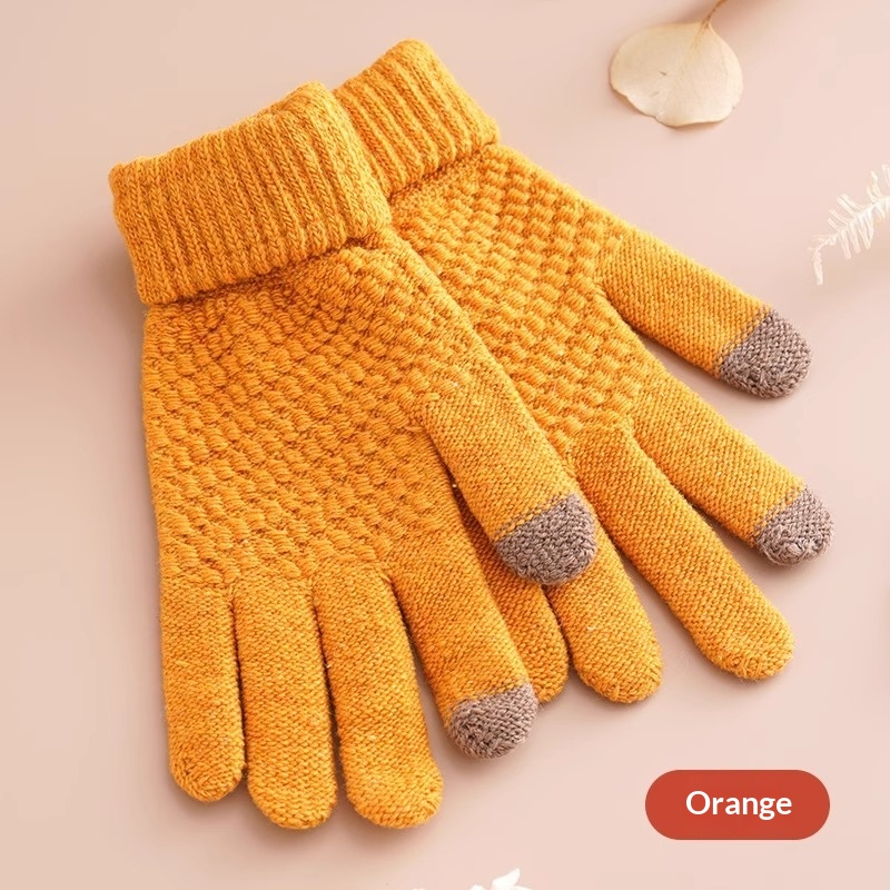 boy Boy Boy New Touchscreen For Men Women, Autumn And Winter, Fleece-Lined, Thickened, Warm, Cold-Proof, Outdoor Cycling Knitted_voghion.com