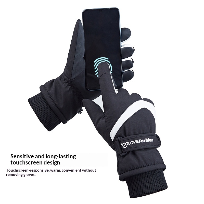 boy Boy Boy Touchscreen Ski For Men And Women, Winter Waterproof, Thickened, Fleece-lined, Warm, Windproof, Cold-resistant, Outdoor_voghion.com