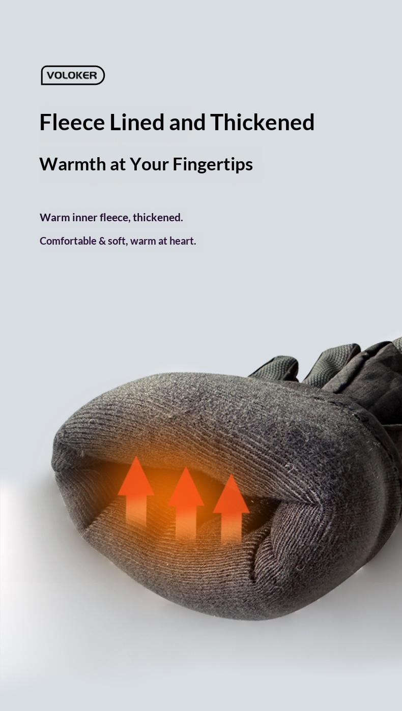 boy Boy Boy Men's Ski Winter Warm Outdoor Sports Windproof Waterproof Touchscreen Fleece Lined Cycling Gloves_voghion.com