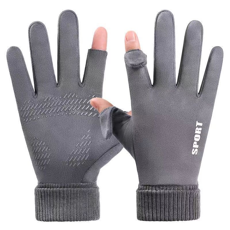 Boy Boy Boy Warme, kältebeständige Angeljacke für Herren, Herbst und Winter, winddicht, Touchscreen, dickes Fleece, Klapphülle, Wildleder, reflektierend_voghion.com