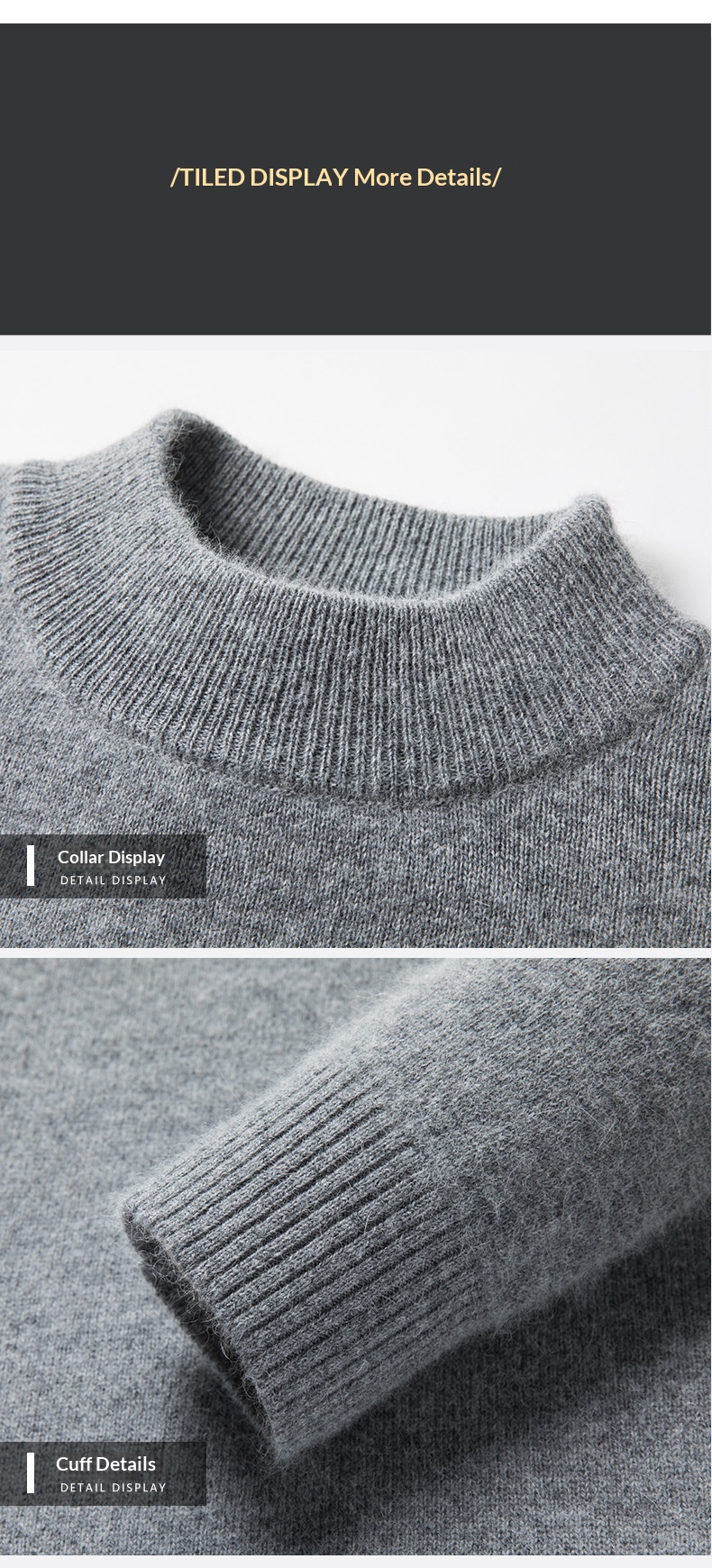 ragazzo Ragazzo Ragazzo Ragazzo 2025 Autunno Inverno Nuovo Maglione Lavorato a Maglia Mezzo Collo Alto Addensato Caldo Lavabile in Lavatrice Strato di Base Maglieria da Uomo_voghion.com