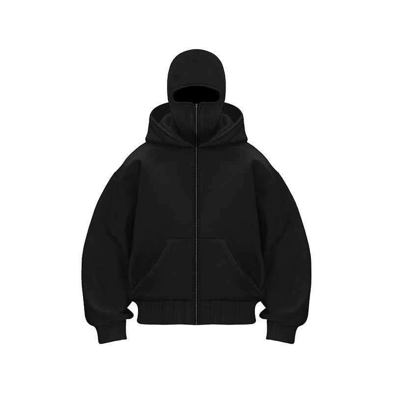 boy Boy Cross-Border Spring Autumn New Unique Design Double-Layer Hooded Zipper Sweatshirt Loose Street Style For Men And Women_voghion.com