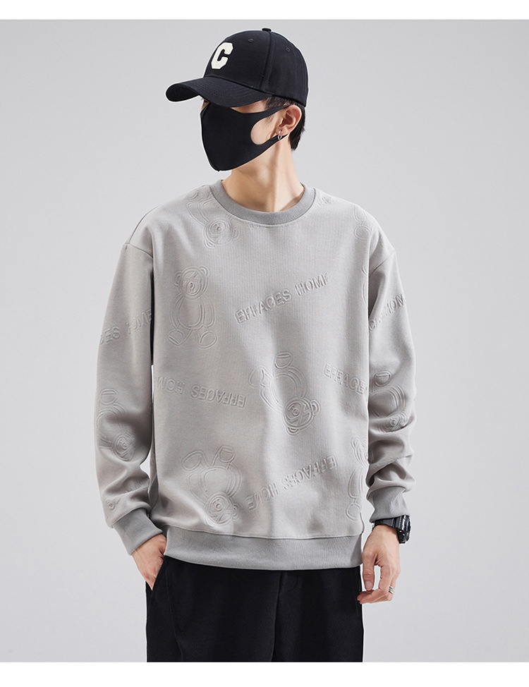 Garçon Garçon Shanggu Fashion 2025 Tenue Homme Col Rond Manches Longues Hiver Nouveau Sweat-shirt à Capuche Épais Haut Tendance_voghion.com