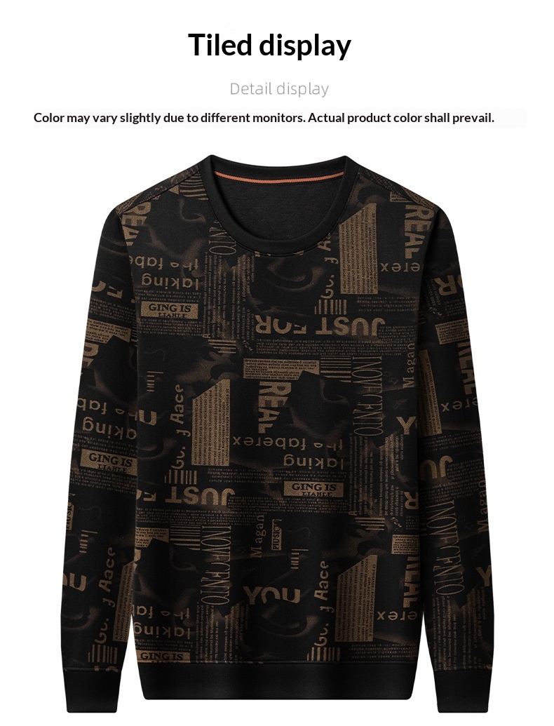 boy Boy Boy 2025 New 300g Men's Crew Neck Sweatshirt Stylish Casual Base Layer For Middle-aged And Young Adults Long Sleeve T-shirt_voghion.com