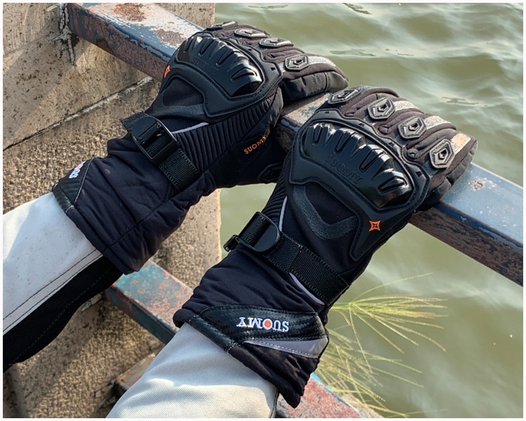 Boy Boy Supply Motorradhandschuhe, wasserdicht, warm, für den Winter, Motorradfahrer, sturzsicher, Offroad, dick, lang, für Herren_voghion.com