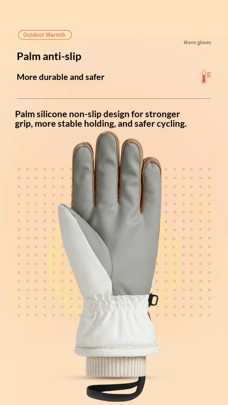 Guanti da sci invernali da donna Boy Boy, caldi, touchscreen, antifreddo, adatti per giocare sulla neve, resistenti all'acqua, spessi, foderati in pile, per ciclismo,_voghion.com