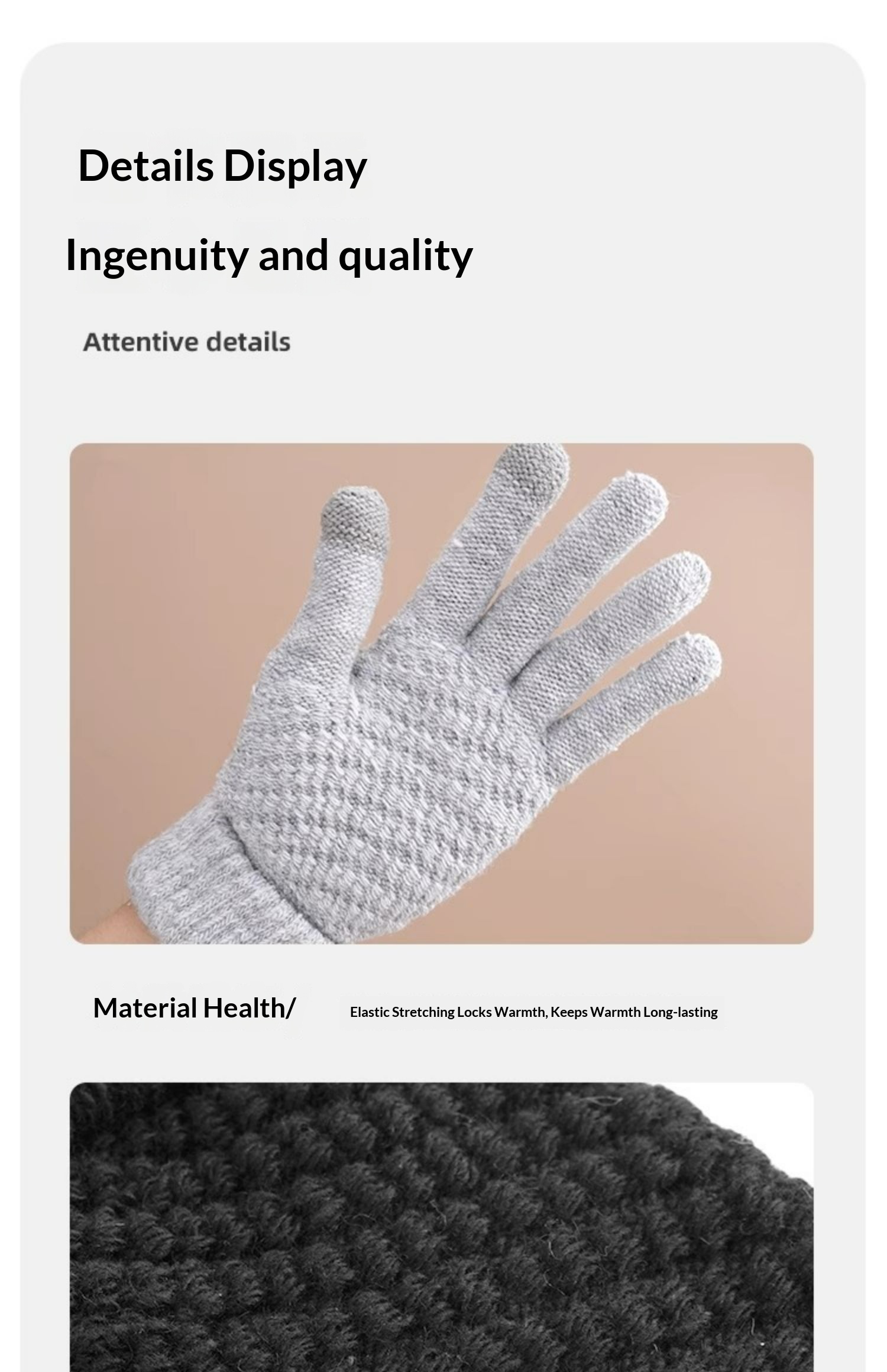 boy Boy Boy New Touchscreen For Men Women, Autumn And Winter, Fleece-Lined, Thickened, Warm, Cold-Proof, Outdoor Cycling Knitted_voghion.com